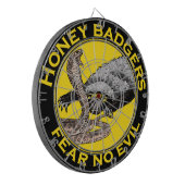 Honey Badgers Federn keine böse gelbe Beängstigend Dartscheibe (Vorderseite Links)