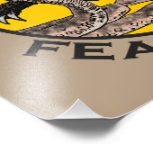 Honey Badgers Federn keine böse gelbe Beängstigend Fotodruck (Ecke)