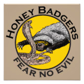 Honey Badgers Federn keine böse gelbe Beängstigend Fotodruck (Vorne)