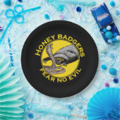 Honey Badgers Federn keine böse gelbe Beängstigend Pappteller (Party)