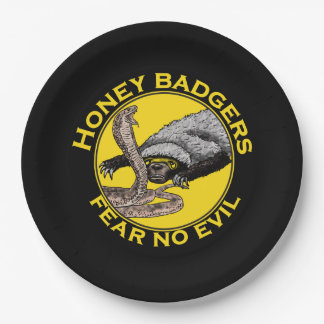 Honey Badgers Federn keine böse gelbe Beängstigend Pappteller