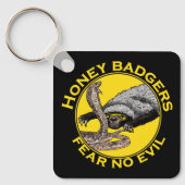 Honey Badgers Federn keine böse gelbe Beängstigend Schlüsselanhänger (Vorderseite)