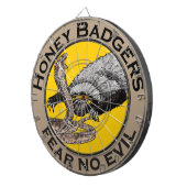 Honey Badgers Fee no Evil Badass Animal Art Schlan Dartscheibe (Vorderseite rechts)