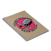 Honey Badgers fürchten, dass keine böse Bibel rosa Notizblock (Rechte Seite)