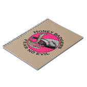 Honey Badgers fürchten, dass keine böse Bibel rosa Notizblock (Linke Seite)