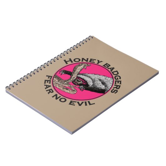 Honey Badgers fürchten, dass keine böse Bibel rosa Notizblock (Linke Seite)