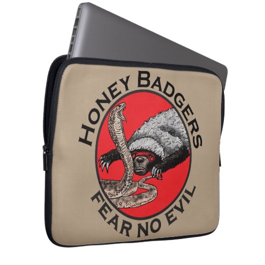 Honey Badgers fürchten kein böses Zitat Laptopschutzhülle (Vorne Rechts)