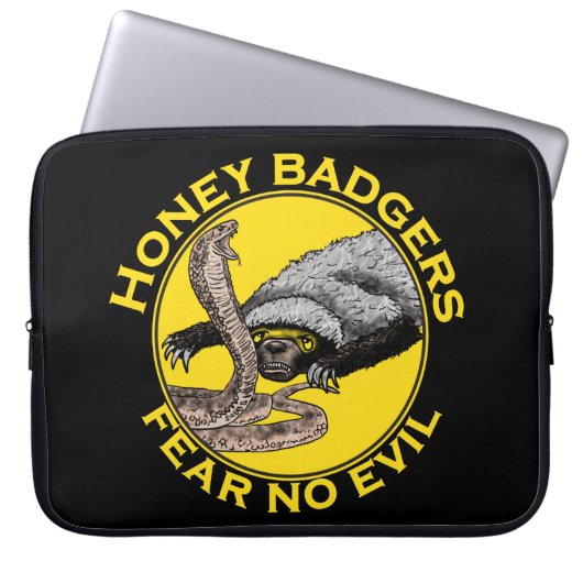 Honey Badgers fürchten kein böses Zitat Laptopschutzhülle (Vorderseite)