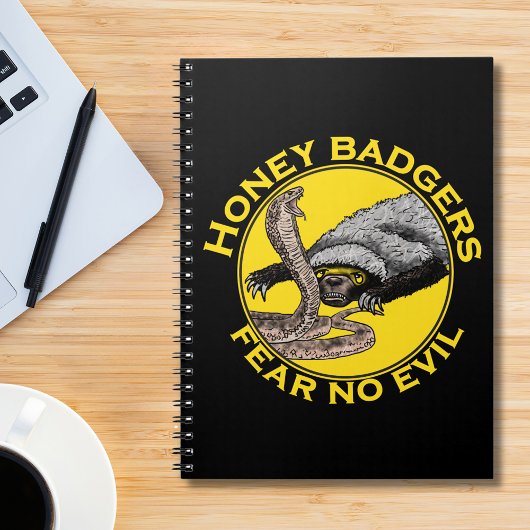 Honey Badgers fürchten keinen bösen Zitat Notizblock