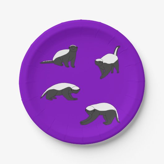 Honey Badgers Pappteller (Vorderseite)