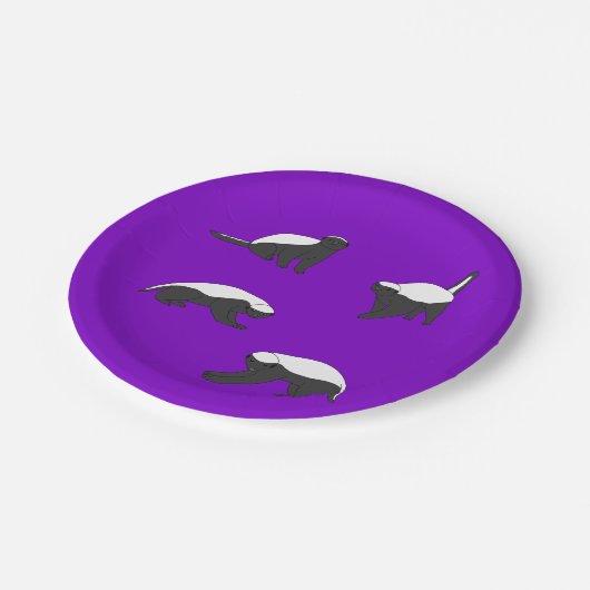 Honey Badgers Pappteller (Schrägansicht)