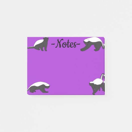 Honey Badgers Post-it Klebezettel (Vorderseite)