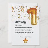 Honey Balloon 1. Geburtstag Einladung (Vorderseite)