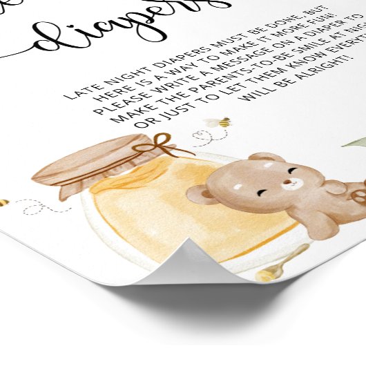 Honey Bär Spate night diapers Poster (Ecke)