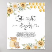 Honey Bär Spate night diapers Poster (Vorne)