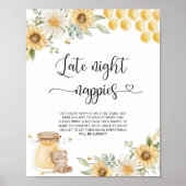 Honey Bären Spätnachts Windeln Poster (Vorne)