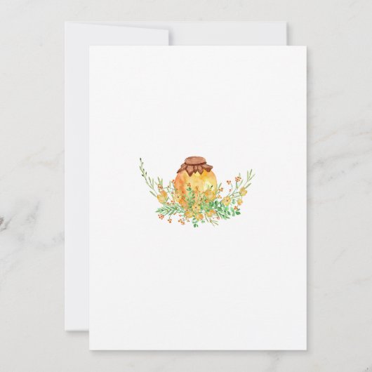 Honey Bear 1. Geburtstag Einladung (Rückseite)