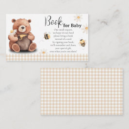 Honey Bear and Bear Book for Baby Shower Begleitkarte
