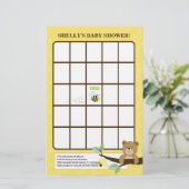Honey Bear and Bee Baby Shooter Bingo Game (Stehend Vorderseite)