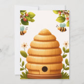 Honey Bear and Bee Bee Bee Bearly Wait Baby Dusche Einladung (Rückseite)