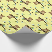 Honey Bear and Bee Wrapping Paper Geschenkpapier (Ecke)
