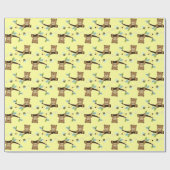Honey Bear and Bee Wrapping Paper Geschenkpapier (Flach)