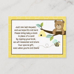 Honey Bear and Bike Book Request Cards Begleitkarte