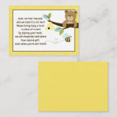 Honey Bear and Bike Book Request Cards Begleitkarte (Vorne/Hinten)