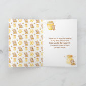 Honey Bear Baby Dusche Dankeskarte (Innenseite)
