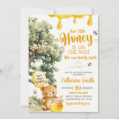 Honey Bear Baby Dusche Einladung (Vorderseite)