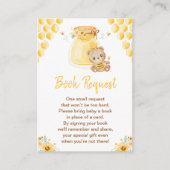 Honey Bear Baby Showbuchanfrage Begleitkarte (Vorderseite)