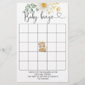 Honey Bear Baby Shower Bingo Game (Vorderseite)