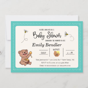 Honey Bear Baby Shower Einladung