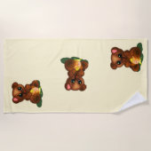 Honey Bear Beach Handtuch Custom Colors (Vorderseite)
