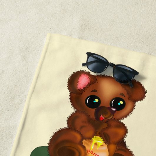 Honey Bear Beach Handtuch Custom Colors (Beispiel)