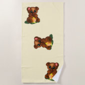 Honey Bear Beach Handtuch Custom Colors (Vorderseite)