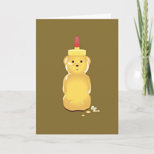 Honey Bear Birthday Card Karte (Vorderseite)
