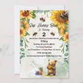 Honey Bear Birthday Celebration/Party Einladung (Vorderseite)