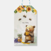 Honey Bear Birthday Party Napkins Geschenkanhänger (Vorderseite)