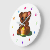 Honey Bear Clock - Custom Colors Große Wanduhr (Winkel)