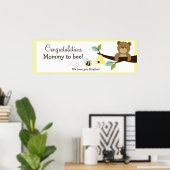Honey Bear Custom Baby Dusche Banner Print Poster (Heimbüro)