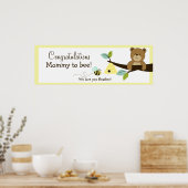Honey Bear Custom Baby Dusche Banner Print Poster (Küche)