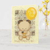 Honey Bear Custom Geburtstagskarte Karte (Gelbe Blume)