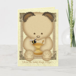 Honey Bear Custom Greetings Card Karte