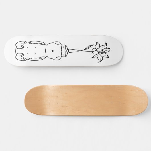 Honey Bear Deluxe Blume Whiteout Skateboard (Horizontal)