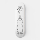 Honey Bear Deluxe Blume Whiteout Skateboard (Vorderseite)