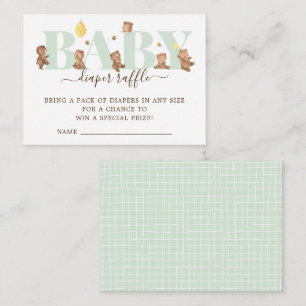 Honey Bear Diaper Umschließungskarte Begleitkarte