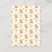 Honey Bear Display Baby Dusche Begleitkarte (Rückseite)