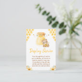 Honey Bear Display Baby Dusche Begleitkarte (Stehend Vorderseite)