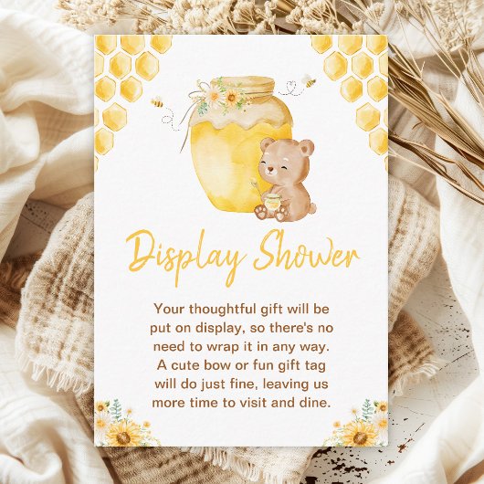 Honey Bear Display Baby Dusche Begleitkarte